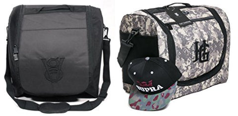 HG 24 Cap Carrier Luggage set of 2 with free New Era Socks- (Black/Desert)