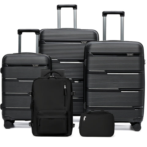 5pcs Luggage Sets, Carry On Suitcase Hard Shell Lightweight Travel Essentials