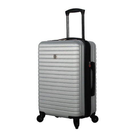 Protege, Vacationer Hard Side 20” Expandable Carry-on Luggage, Silver luggage suitcase clothes organizer